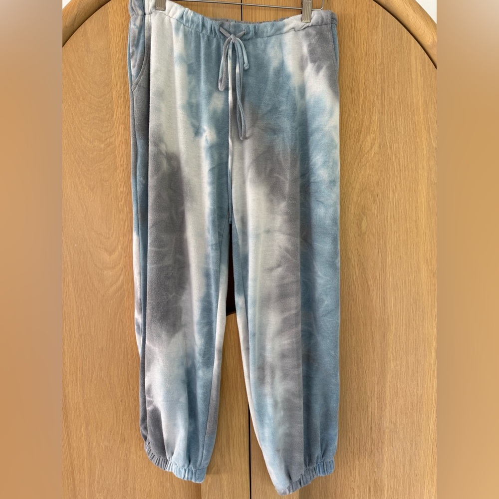 Nector Clothing Tie-Dye Joggers Blue Gray White Size M